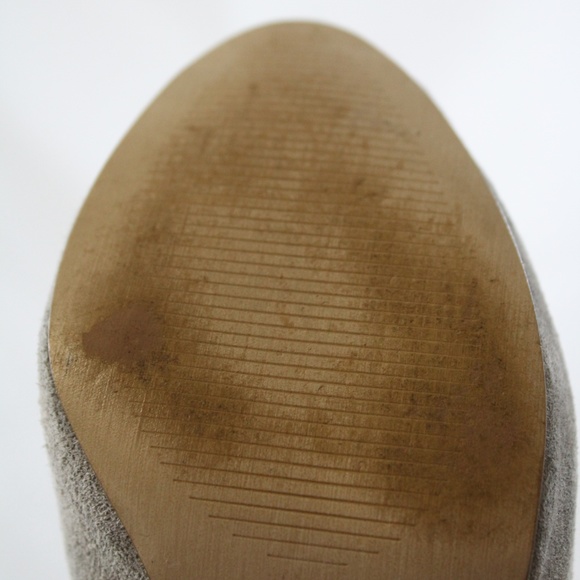 Banana Republic Grey Suede Open Toe Short Heels - Picture 7 of 8